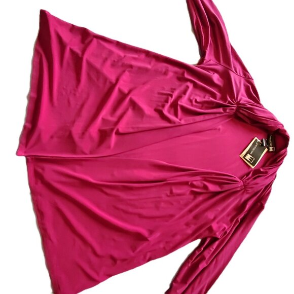 Antthony Original Women 2 piece top, Fushia, 1X - Picture 5 of 13